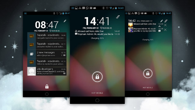 Notification LockScreen Widget pour Android