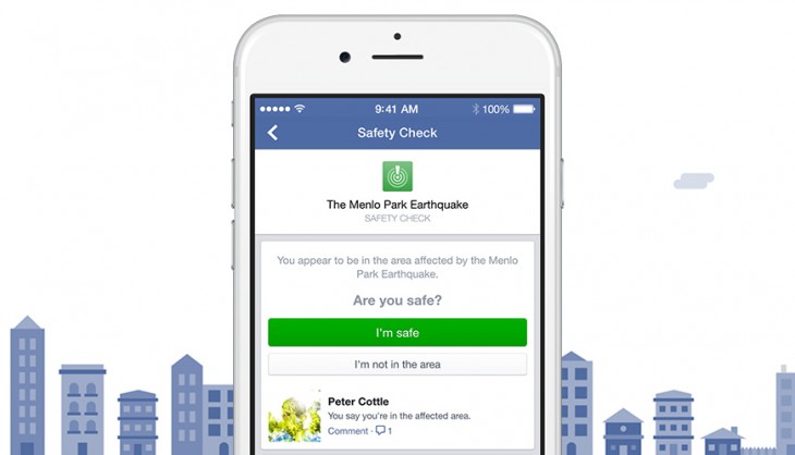 Facebook lance Safety Check qui permet d’informer ses amis pendant une catastrophe naturelle
