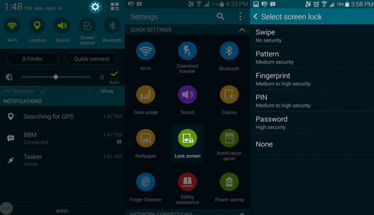Comment configurer un mot de passe ou un scan d’empreinte pour l’écran de verrouillage sur le Galaxy S5