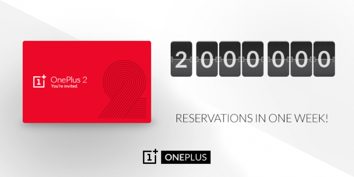 Plus de 2 millions de réservations en une semaine pour l’OnePlus 2